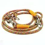 4UniqueDogs Seil Leine 2m verstellbar Gelb Orange Bunt