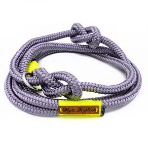 4UniqueDogs Seil Retrieverleine Grau Gelb