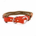 4UniqueDogs - Seilhalsband mit Biothane Adapter braun rot