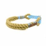 4UniqueDogs - Seilhalsband mit Biothane Adapter himmelblau
