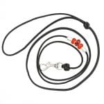 4UniqeDogs Ausstellungsleine Paracord black mit roten Perlen
