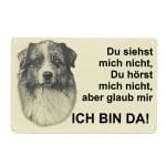 Schild mit Foto "Ich bin da"
