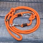 Hundeleine aus PPM-Seil Orange/Braun