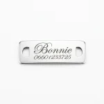 Verbinder aus Edelstahl mit Lasergravur