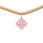 Anhänger - Hundemarke Acryl mit Namen - Raute – Bild 3