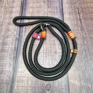 4UniqueDogs_1,5m_Retrieverleine_Moxonleine_Black_Weinrot