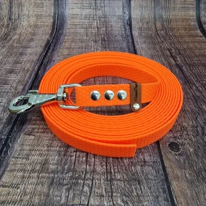 4UniqueDogs_5m_Schleppleine_Hexa_20mm_Neon_Orange