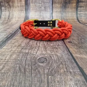 4UniqueDogs_Flechthalsband_Halsband_geflochten_Rot_Schwarz_HU_38-44