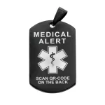 Army ID Tag - Edelstahl Schwarz