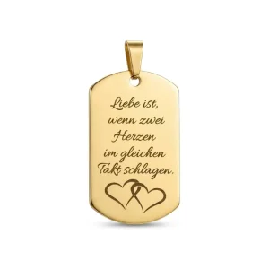 Army ID Tag Gold mit Lasergravur