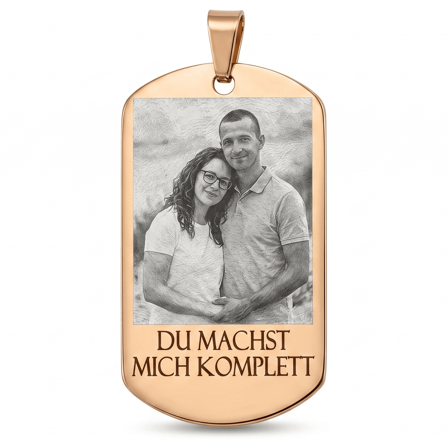 Army ID Edelstahl RoseGold Lasergravur Foto Army ID Edelstahl RoseGold Lasergravur Foto