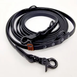 Biothane Hundeleine Black 3m 3-fach verstellbar