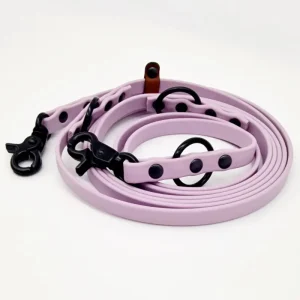 Biothane Hundeleine Pastelllila 3m 3-fach verstellbar Scherenkarabiner