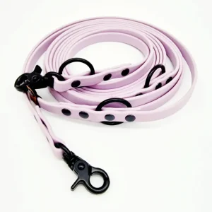 Biothane Hundeleine Pastelllila 3m 3-fach verstellbar Scherenkarabiner_