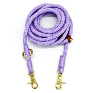 Hundeleine Bright Lila 3-fach stufenlos verstellbar Knoten