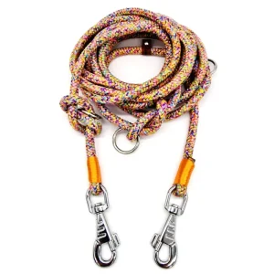 Hundeleine Flower Power 3-fach stufenlos verstellbar 8er Knoten