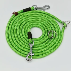 Hundeleine Neon Green Oliv 3m 2-fach stufenlos verstellbar