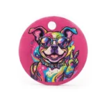 Anhänger - Hundemarke aus Biothane mit UV Druck - Rund – Bild 2